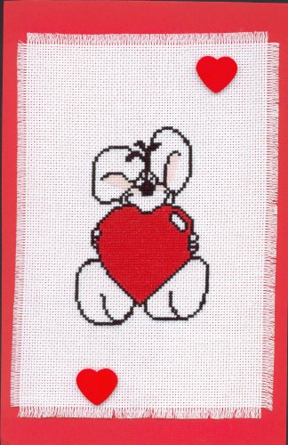 Diddl coeur sur une carte