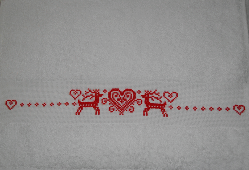 Serviette d'invit&eacute;s, cerfs de noel