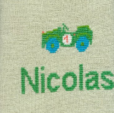 Serviette pour Nicolas