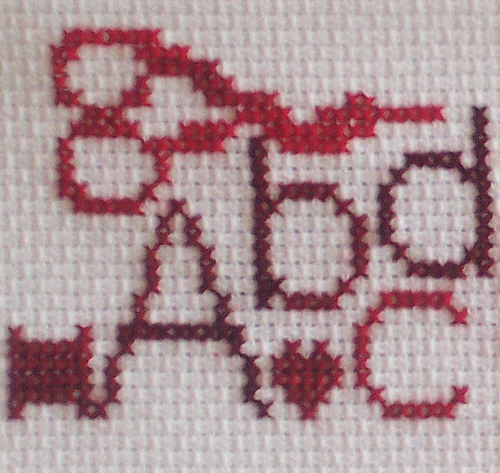 Torchon abc de brodeuse