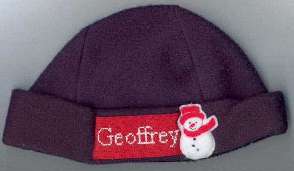 Bonnet bleu pour Geoffrey