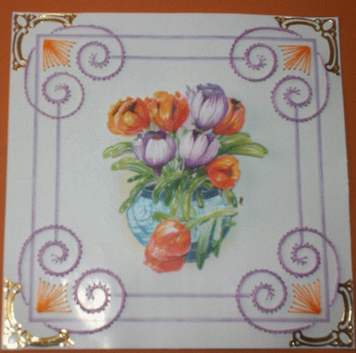 Carte brod&eacute;e 3D