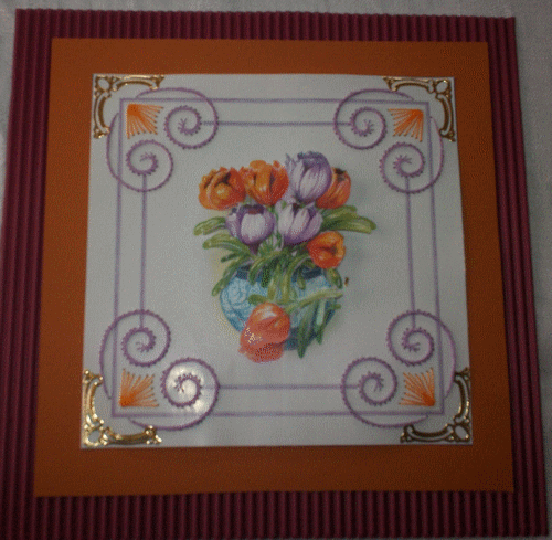 Carte brod&eacute;e 3D