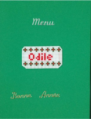 Menu du r&eacute;veillon pour Odile