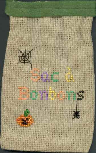 Sac &agrave; bonbons citrouille