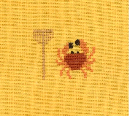 Serviette &eacute;t&eacute;: un crabe