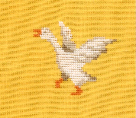 Serviette &eacute;t&eacute;: une oie