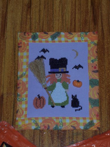 Encadr&eacute; de ruban citrouille