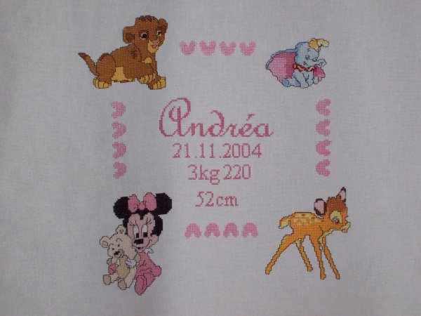 Tableau de naissance d'Andr&eacute;a