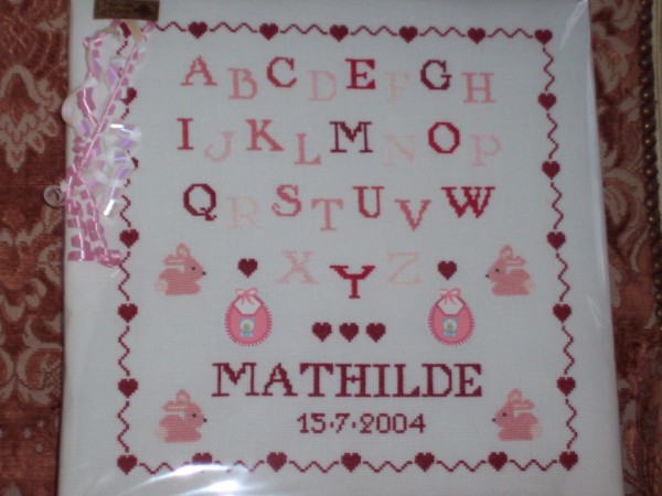 Tableau de naissance Mathilde emball&eacute;