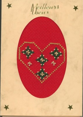 Carte de voeux avec des perles